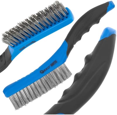 GEKO Stalen handborstel - ergonomisch - 4 rijen - 260 mm - effectief reinigen