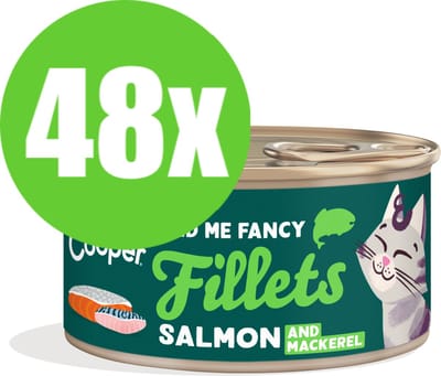 48x Edgard & Cooper Cat Fillets Mackarel/Salmon - 70 gr - Natvoeding Kat