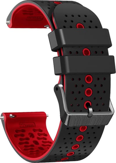 Siliconen bandje - geschikt voor Garmin Vivoactive 4 / Venu 3 / Venu 2 / Forerunner 255 / Forerunner 265 / 570 (47mm) - zwart-rood