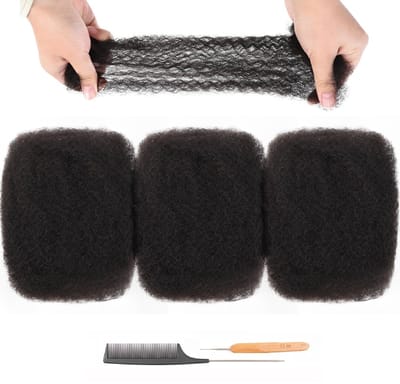 Dailygoods- Afro Haar 100% Menselijk - Kinky Bulk 30g - Dreadlocks - Vlechten - Zacht - Huidvriendelijk - Haarextensions