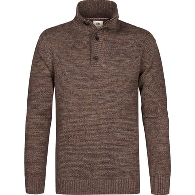Petrol Industries - Heren Gemêleerde sweater millfield - Bruin - Maat S