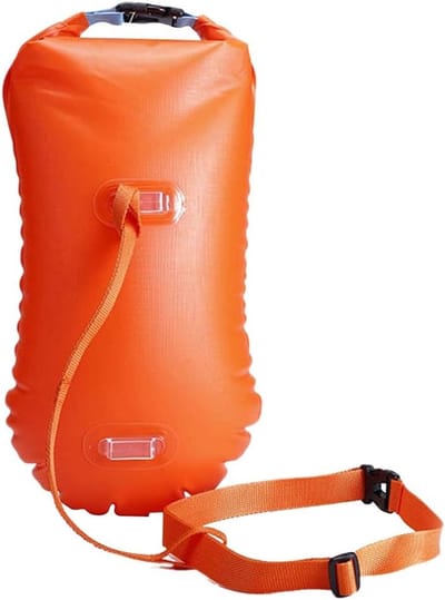 Ultralichte Open Water Swim Buoy voor Veiligheid bij Zwemmen, Triathlon en Snorkelen in Oranje