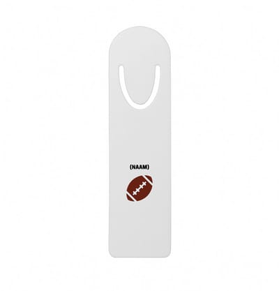Hacebo® - American football met eigen naam metalen boekenlegger - Sport - Sporter - American footbaal Bladwijzer boekenleggers - 12.7 cm x 3.2cm