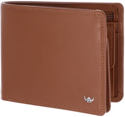 Golden Head Leren portemonnee Polo RFID Protect Scheintasche mit RV 1364 Cognac bruine