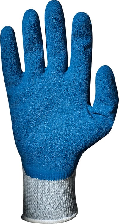 SIR SAFETY RUBBERTEX Werkhandschoenen Blauw Tuinhandschoenen 12 Stuks - Polyester - Slijt Schuur En Scheurvast - Rubberen Palm