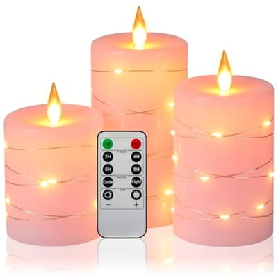 Vlamloze LED Kaarsen met Afstandsbediening - Set van 3 met 360° Kijkhoek en Timerfunctie