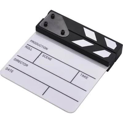 Compact formaat Acryl Clapboard Droog uitwisbaar TV-film Filmregisseur Cut Actiescène Clapper Board Leisteen