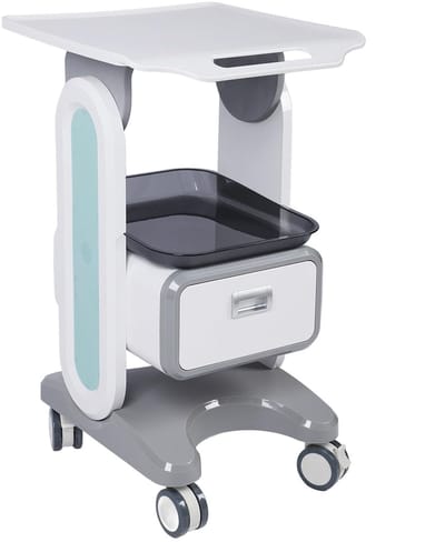 Dailygoods- Medische Wagen 50 kg Belastbaar - Trolley met Werkblad - Universele Wielen - Ergonomische Handgreep - Antislip Randen - Geschikt voor Schoonheidssalon/Laboratorium