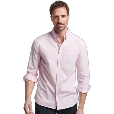 Superdry - Oxford overhemd met lange mouwen - Heren - Lange mouwen shirts
