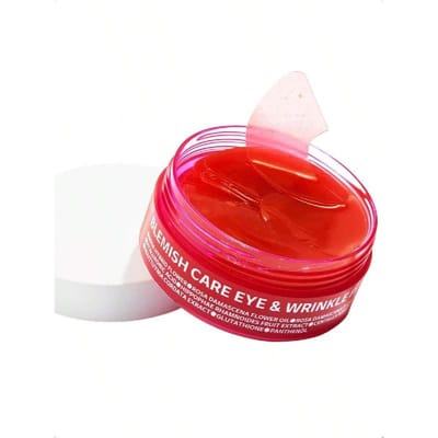 Isoi Patch Soin Anti-Imperfections Yeux et Rides 90g Masques Yeux à l'Acide Hyaluronique Pour l'Hydratation et la Fermeté Avec de l'Huile de Rose Bulgare Soin Ciblé Pour les Ridules red