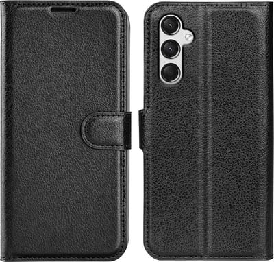 Coverup Hoesje - Geschikt voor Samsung Galaxy A25 Hoesje - Coverup Book Case - Zwart