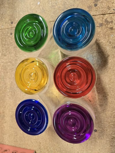 Crystalite Bohemia pavo 6 gekleurde tumblers 290 ml LAATSTE DOZEN !!