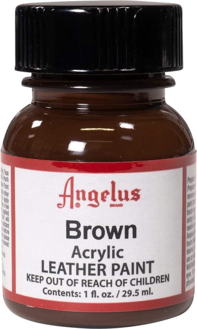 Angelus Leather Acrylic Paint - textielverf voor leren stoffen - acrylbasis - Brown - 29,5ml