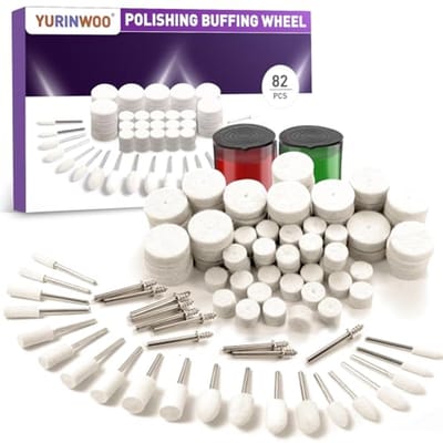 Polijstset 80PCS met polijstpasta voor Rotatiegereedschap | Metalen Polijsten en Glasbewerking