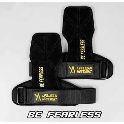 Bijgewerkte Leren Sportschoolhandschoenen Pull-ups Gewichtheffen Gymnastiek Crossfit Antislip Banden Ondersteuning Handpalm Beschermkussentjes Fitness Accessoires S