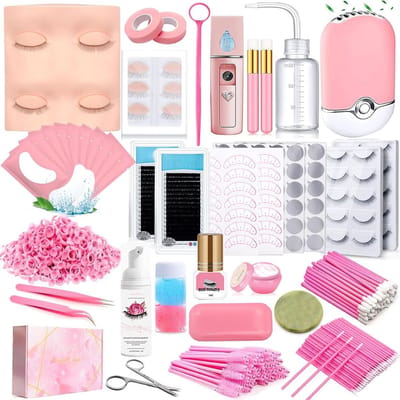 Luxe Wimperextension Starters Pakket met Mannequin - Beginnend Wimperstylist en Professionals - Oefen Wimper Extensions Set - Lash Lift Kit - Lash Lift Set