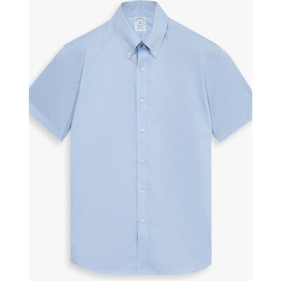 Brooks Brothers Non-iron Regular Shirt Light Blue Size: 38 | Formal Shirts Outlet | Heren | Blauw