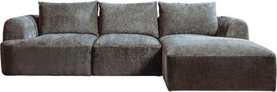 Tower living canterbury 2,5-al + chaise r - mona 464 cement grey