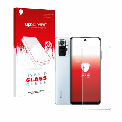 upscreen - Screenprotector voor Xiaomi Redmi Note 10 Pro (Voor+Camera) - Folie Beschermfolie Beschermglas transparant