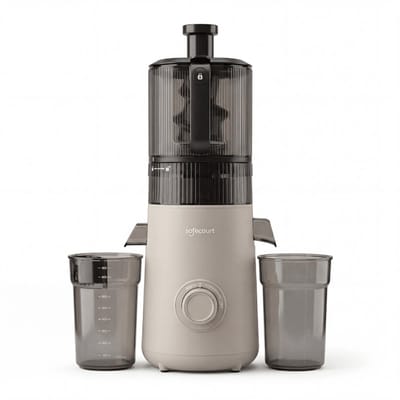 Safecourt Kitchen Slow Juicer XXL - krachtige motor [Pre-cutter & Cold-press technologie] - eenvoudige reiniging - BPA-vrij - sapcentrifuge Beige