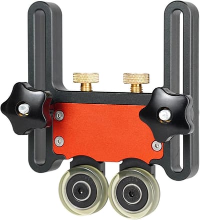 Lager Rol - Houtbewerking Tool - Precisie Zagen - Dubbele Wielgeleiding - 10x124x16cm - Aluminium