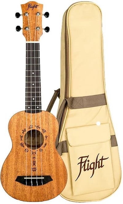Flight: DUS371 Soprano Ukulele - African Mahogany