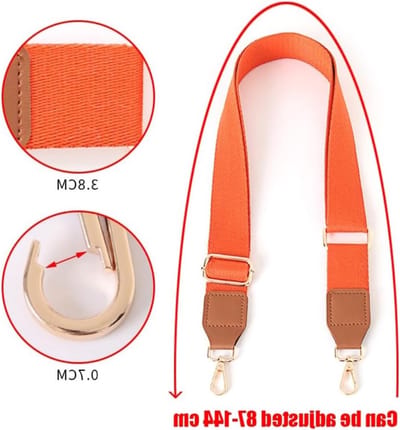 Verstelbare schouderriem voor tassen, uniseks en breed 3,8 cm, lengte 87-144 cm, ideaal voor accessoires en tasontwerp