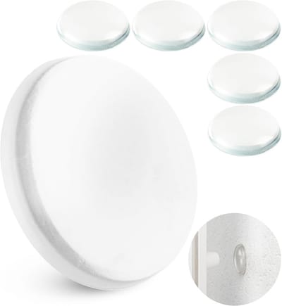 Set van 6 Transparante Deurstop Stootbuffers voor Muren, Zelfklevend - Ø 40 mm