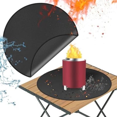 Vuurvertragend Tapijt - Ronde Haardmat en Grillmat voor Buiten en Binnen - 45,7 cm
