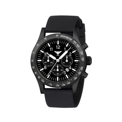 KHS - KHS.PLABSSC.SB - Polshorloge - Heren - Solar - PLATOON Black Steel Solar Chronograph
