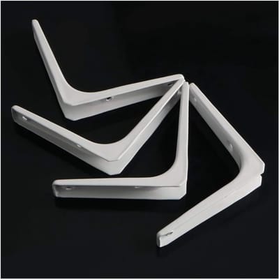 Premium Wandbeugels 100mm x 100mm - Stevige Hoekbeugels voor Drijvende Planken - Set van 4, Wit, Ideaal voor Thuisdecoratie en Opslagoplossingen
