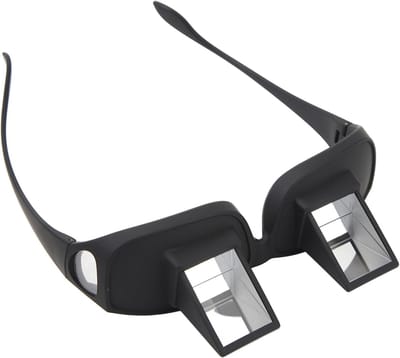 Luie Bril - Prisma Bril - Ontspannen Lezen - 90 Graden Reflectie - 16 x 7 x 6 cm - Zwart