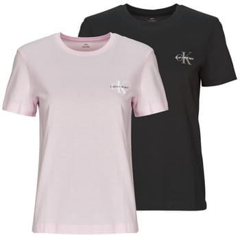 Calvin Klein 2-pack Short Sleeve Round Neck Logo T-shirts Cradle Pink/bla Maat: S | Tops Outlet | Dames | Roze