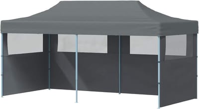 Pop-up Partytent - Opvouwbaar Paviljoen - Buitenfeesten Organiseren - Snel Opzetbaar Frame - 580 x 291 cm - Antraciet