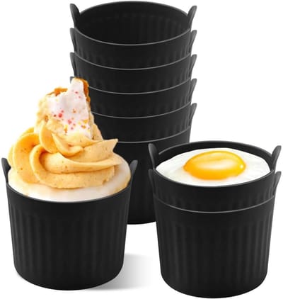 GELLDG 8 stuks Airfryervormen - Siliconen Airfryervormen - Bakvormen - Geschikt voor cupcakes, taartjes, muffins en puddingen