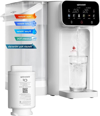 Waterdispenser - Warm koud - Direct drinken - Behoudt mineralen - 5 Liter - Wit