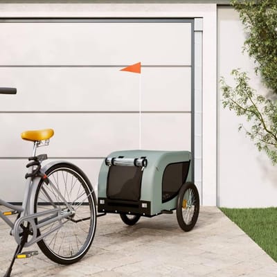 Fietsaanhanger Huisdieren - Hondenkar Trolley - Comfortabel Reizen - Robuust IJzeren Frame - 133 x 69 cm - Grijs Zwart