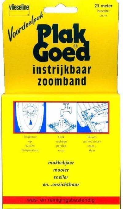 Vlieseline Plakgoed (25mtr.) - Verstevigingsband - Vlieseline