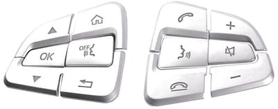 aladdien - Autostyling stuurwielknop-cover-sticker - Bescherming - Universeel - Stijlvol - Verbeterde grip - Geschikt voor Mercedes-Benz