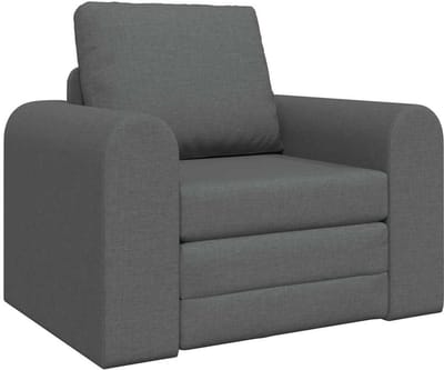 Slaapstoel - Uitklapbaar - Slaapbank - Logeerbed - Zetelbed - Slaapfauteuil - Vouwbed - 1 persoons - Zeer comfortabel - Donkergrijs