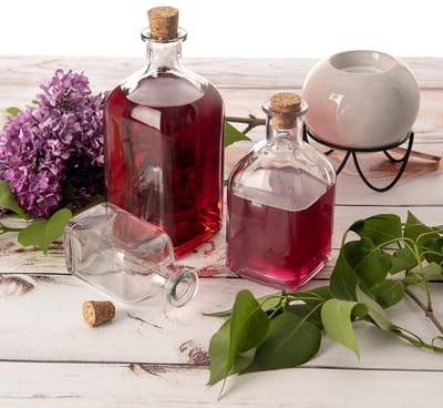 Glazen Fles met Kurk - 270 ml - Voorraadfles voor Olie, Azijn & Likeur - Decoratieve Glazen Fles - Transparant