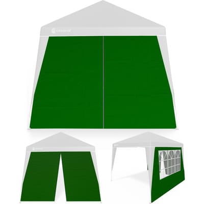 Casaria 2x Zijgevel Vouwpaviljoen Capri groen 3x3m