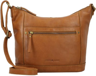 GREENBURRY Leren schoudertas Colombiana Shoulderbag Nougat bruine