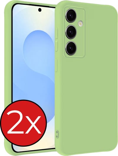 Hoesje - 2 Stuks - Geschikt voor Samsung Galaxy S25 - Sterk & Shockproof - Telefoonhoes - Back Cover - Case Siliconen - Telefoon Hoes - Groen