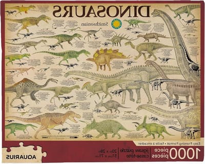 Dinosaurus Legpuzzel - Educatieve Puzzel - Ontspannen Tijdverdrijf - Gelicentieerde Smithsonian Collectie - 1000 Stukjes - Meerkleurig