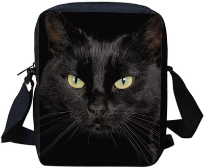 Dames Crossbody Tas met Verstelbare Band en Kattenprint