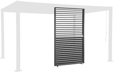 sweeek - Verstelbare lamellenwand 130cm van aluminium voor palace pergola met lamellendak - palace
