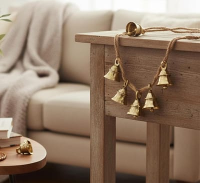 Hengelende Klokken - Decoratieve Bellen - Huis Decoreren - Roestbestendig Metaal - 10 Stuks - Goudkleurig