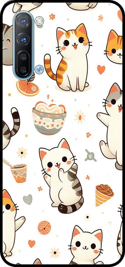 Smartphonica Telefoonhoesje Geschikt voor Oppo Reno3 5G met katten opdruk - TPU backcover case cat design geschikt voor Oppo Reno3 5G