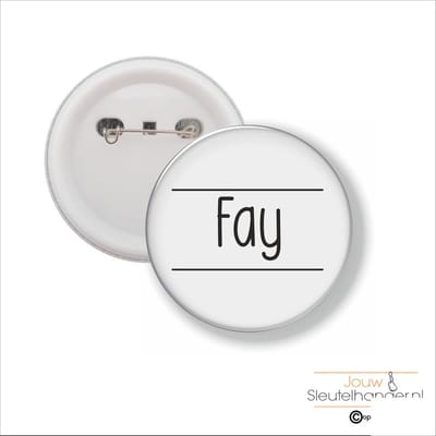 Button Met Speld 58 MM - Fay